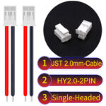 JST HY2.0mm 2-Pin Single-Headed 22AWG PVC Cable