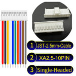 JST 2.5mm XA 10Pin Single-Headed Cable