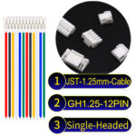 JST GH1.25mm 12-Pin Single-Headed 28AWG PVC Cable