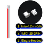 Molex MX1.25mm Picoblade 2-Pin Single-Headed 28AWG UL1571 Cable