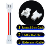 Molex MX2.0mm 2-Pin Male Female Extension Cable