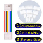 JVC 2.5mm 6-Pin Reverse-Side-Head 22AWG PVC Cable