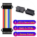 JST 2.5mm SM2.54 7Pin Male Same-Side-Head Cable
