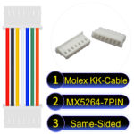 Molex KK 2.54mm MX5264 7Pin Same-Side-Head Cable