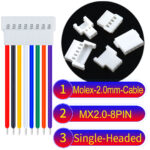 Molex MX2.0mm 8-Pin Male Single-Headed Cable