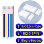 JVC 2.5mm 8-Pin Single-Headed 22AWG PVC Cable
