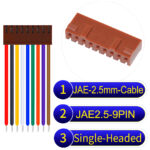 JAE 2.5mm 9-Pin Single-Headed 22AWG PVC Cable