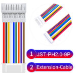 JST 2.0mm PH2.0 9Pin Male Female Extension Cable