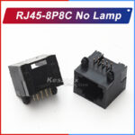 RJ45-8P8C No Lamp Black Material Ethernet Network Connector