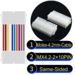 Molex MX4.2mm Dual Row 2×10Pin Mini-Fit Jr Female Same-Side-Head Cable