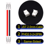 JST PHD2.0 2×2Pin Dual Row Same-Side-Head Cable