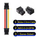 Molex MX3.0mm Dual Row 2×3Pin Male Single-Headed Micro-Fit Cable