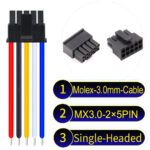 Molex MX3.0mm Dual Row 2×5Pin Male Single-Headed Micro-Fit Cable