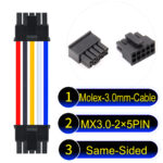 Molex MX3.0mm Dual Row 2×5Pin Male Single-Headed Micro-Fit Cable