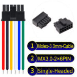 Molex MX3.0mm Dual Row 2×6Pin Male Single-Headed Micro-Fit Cable