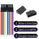 Molex MX3.0mm Dual Row 2×8Pin Male Single-Headed Micro-Fit Cable