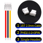 JST PHD2.0 2×3Pin Dual Row Single-Headed Cable