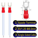 SV1.25 8mm Single-Headed ring terminal 18AWG insulated cable White connector