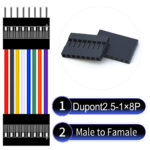 Dupont 2.54mm Male to Female 1×8Pin Cable