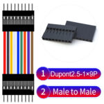 Dupont 2.54mm Male to Male 1×9Pin Cable