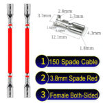 3.8mm spade connectors both sided Cable Red for wiring projects