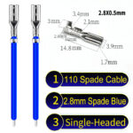 2.8mm single-head spade cable Blue